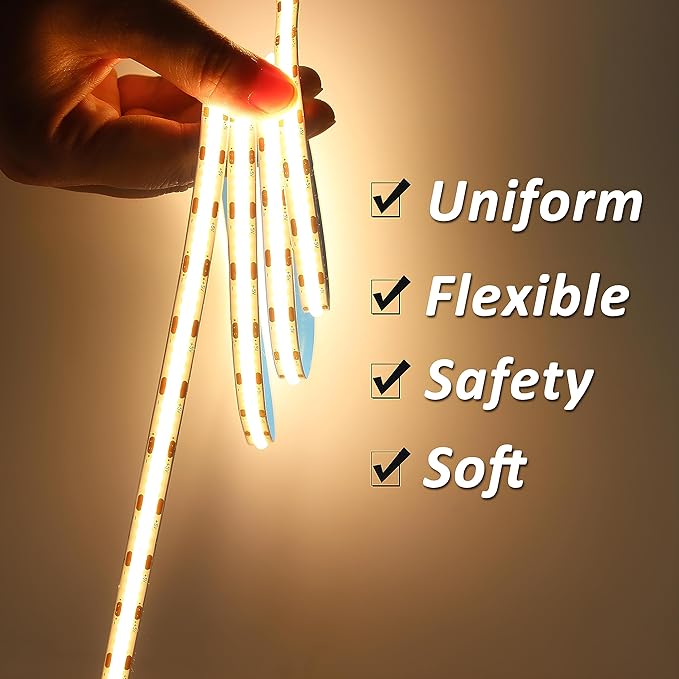 UVTaoYuan Led Strip Lights 5V USB 320 LEDs 2Pack Short COB LED Strip Light - Image 6