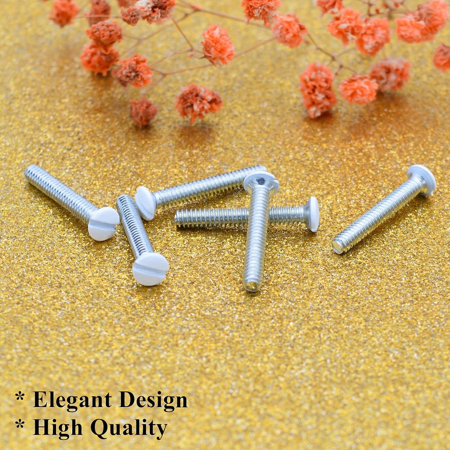50 Pack Long Outlet Screws, 1 Inch White Screws for Wall Plates & Covers