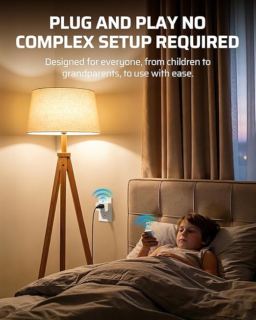 DEWENWILS Remote Control Outlet, Wall Mounted Wireless Light Switch, 2 - Image 2