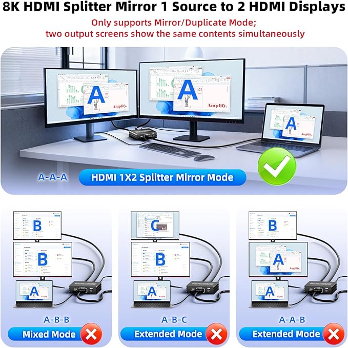 HDMI 2.1 Splitter 1 in 2 Out 4K 120Hz - Image 4