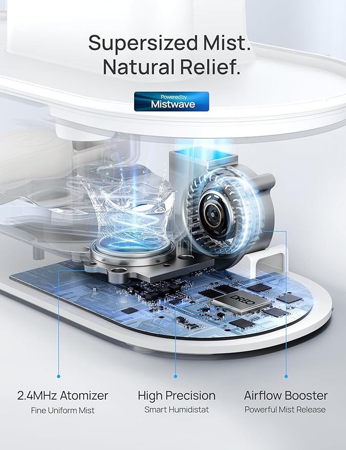 DREO Smart Humidifiers for Bedroom, Top Fill 4L Supersized Humidifier Large Room - Image 7