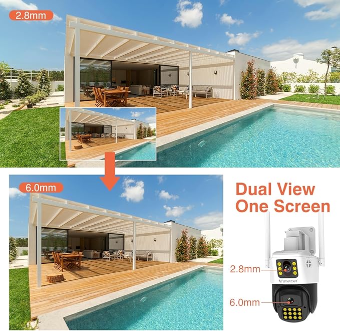 VSTARCAM 2K Outdoor Dual-Camera Security, IP66 Protection & Cloud Recording - Image 2