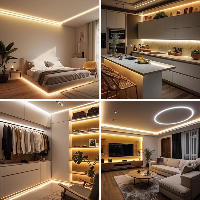 AXMOTUT 32.8ft COB LED Strip Light Warm White, High Bright LED Strips - Image 6