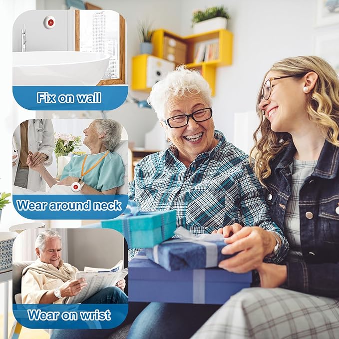 Daytech Wireless Wrist Pager Caregiver Call Button in Home System Watch Alarm - Image 6