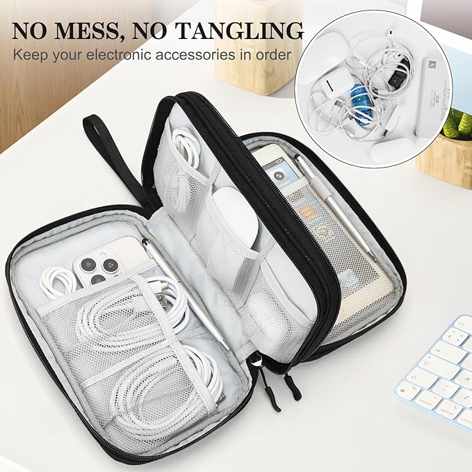 FYY Electronic Organizer, Large Travel Cable Organizer Bag Pouch Electronic - Image 5