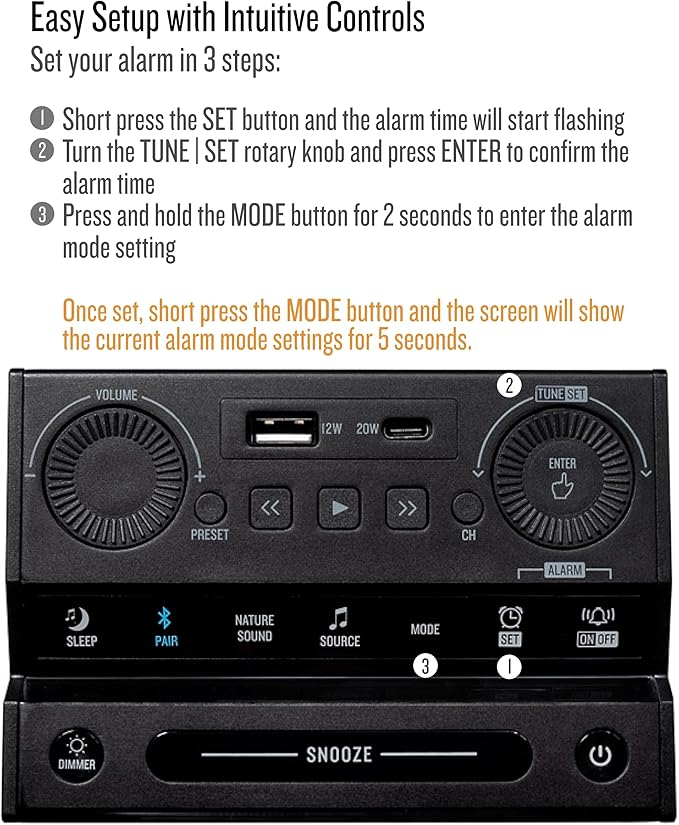 Soundfreaq Sound Rise II, SFQ-16: Bedside Alarm Clock Radio & Bluetooth Speaker - Image 6
