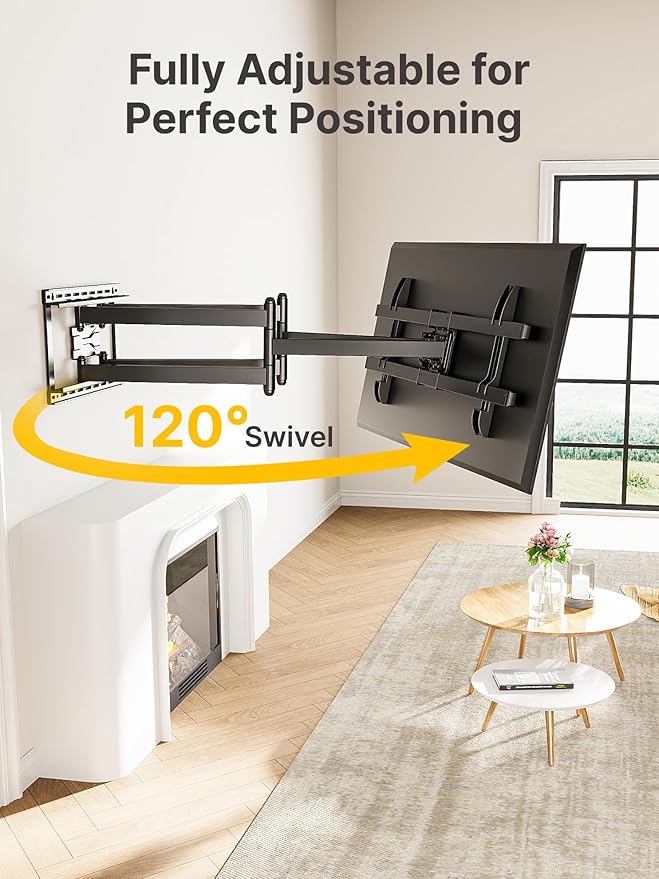 monTEK Long Arm TV Wall Mount for Most 43-90 Inch TVs, 42.5 Inch Long Extension - Image 7