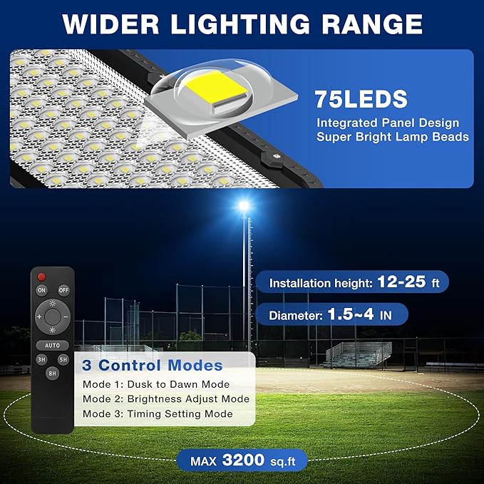 OKPRO 12000W Solar Street Lights Outdoor - Image 4