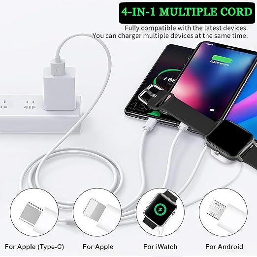 4 in 1 Watch & Phone Charger Cable, Fast Magnetic Cable USB Type C - Image 4