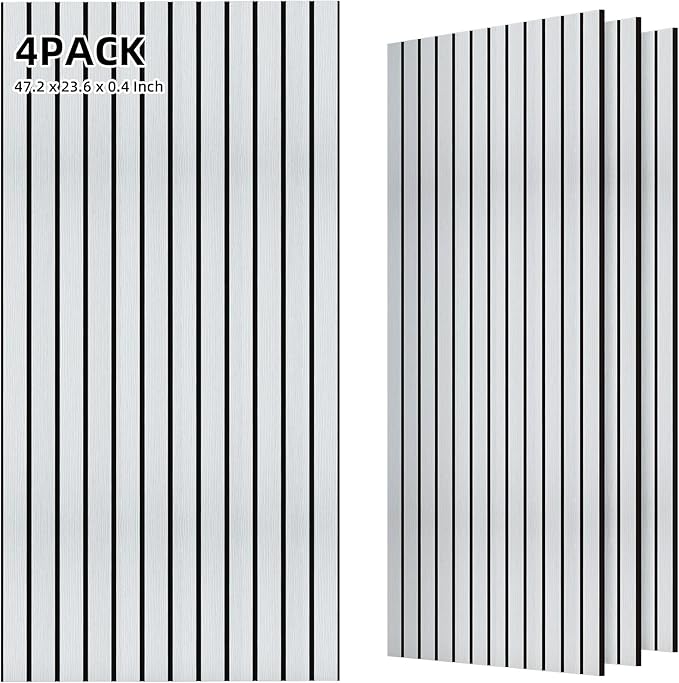 TO-TH Wood-Look Acoustic Panel, 4 Pack 47.2” x 23.6” Soundproof Wall Panels by TO-TH