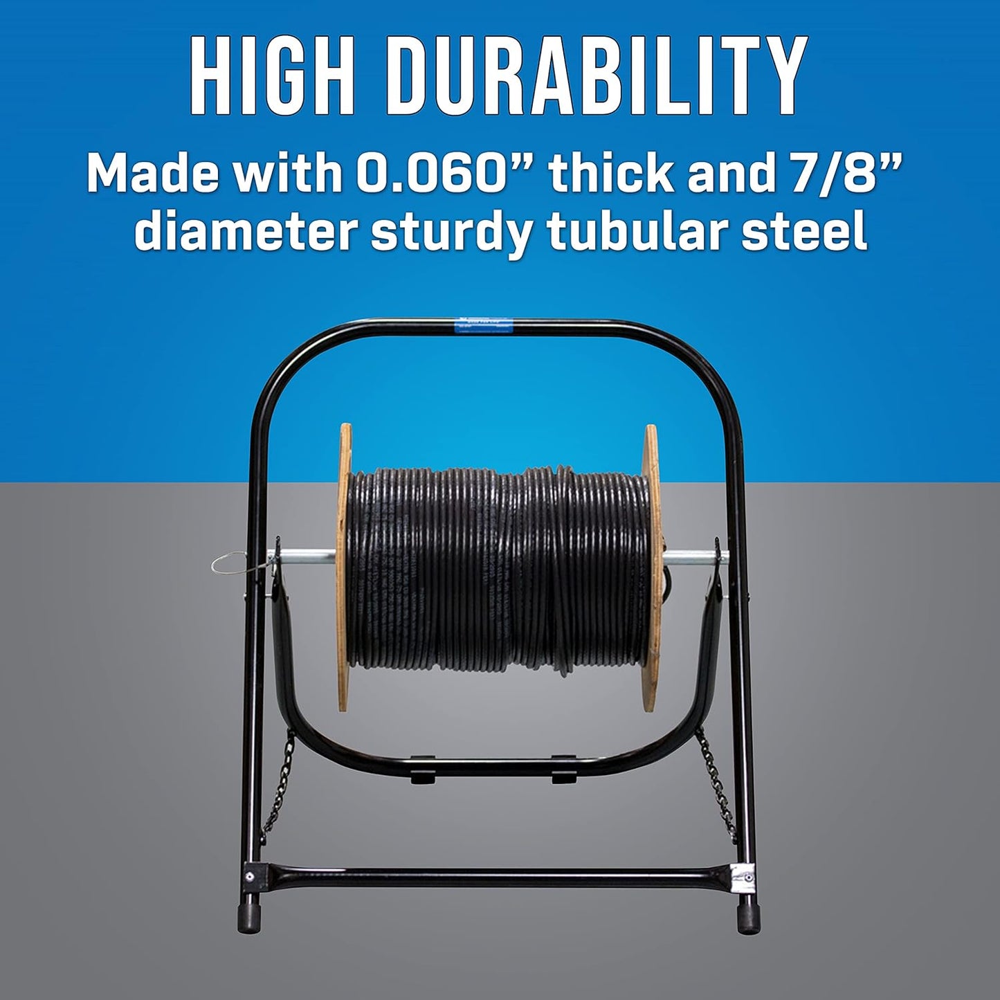 Jonard Tools CC-2721 High Durability Steel Cable Caddy, Holds Cable Reels Up To 20" Diameter and 100 lb Capacity