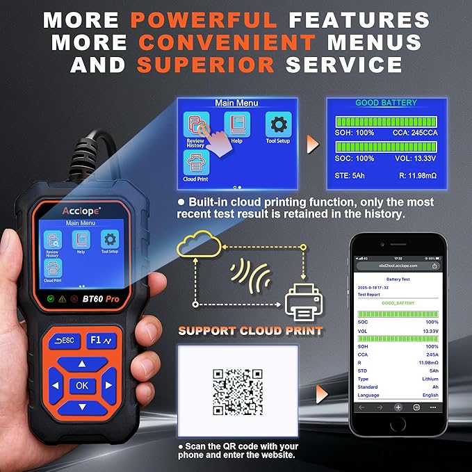 BT60 Pro Acclope Car Battery Tester - Image 8
