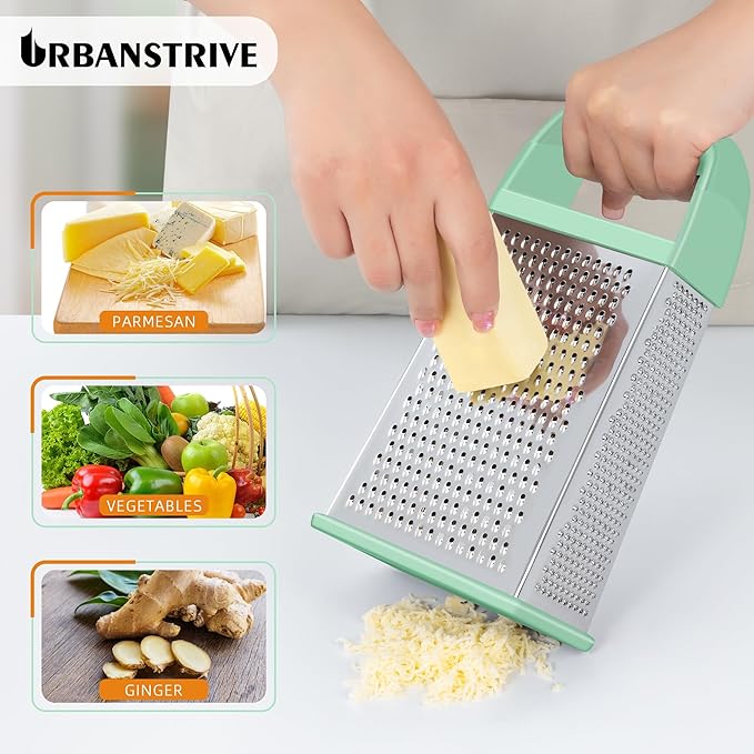 Urbanstrive Cheese Grater With Container, Professional Cheese Grater with Handle - Image 4