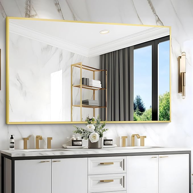 36x55inch Bathroom Mirror, Large Rectangular Wall Mirror - Image 6