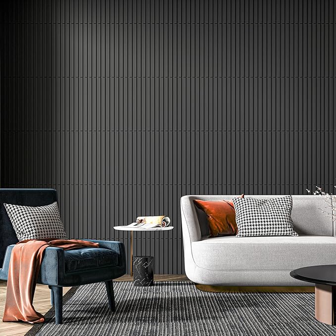 Art3d Slat Wall Panel, 3D Fluted Textured Panel 12-Tile 19.7 x 19.7in. - Image 4