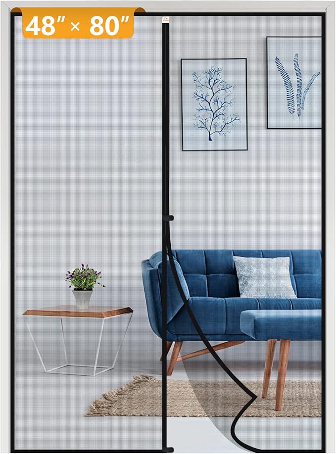 Yotache Magnetic Screen Door Fits Door Size 48 x 80, Screen Size 50" x 81" Door by yotache