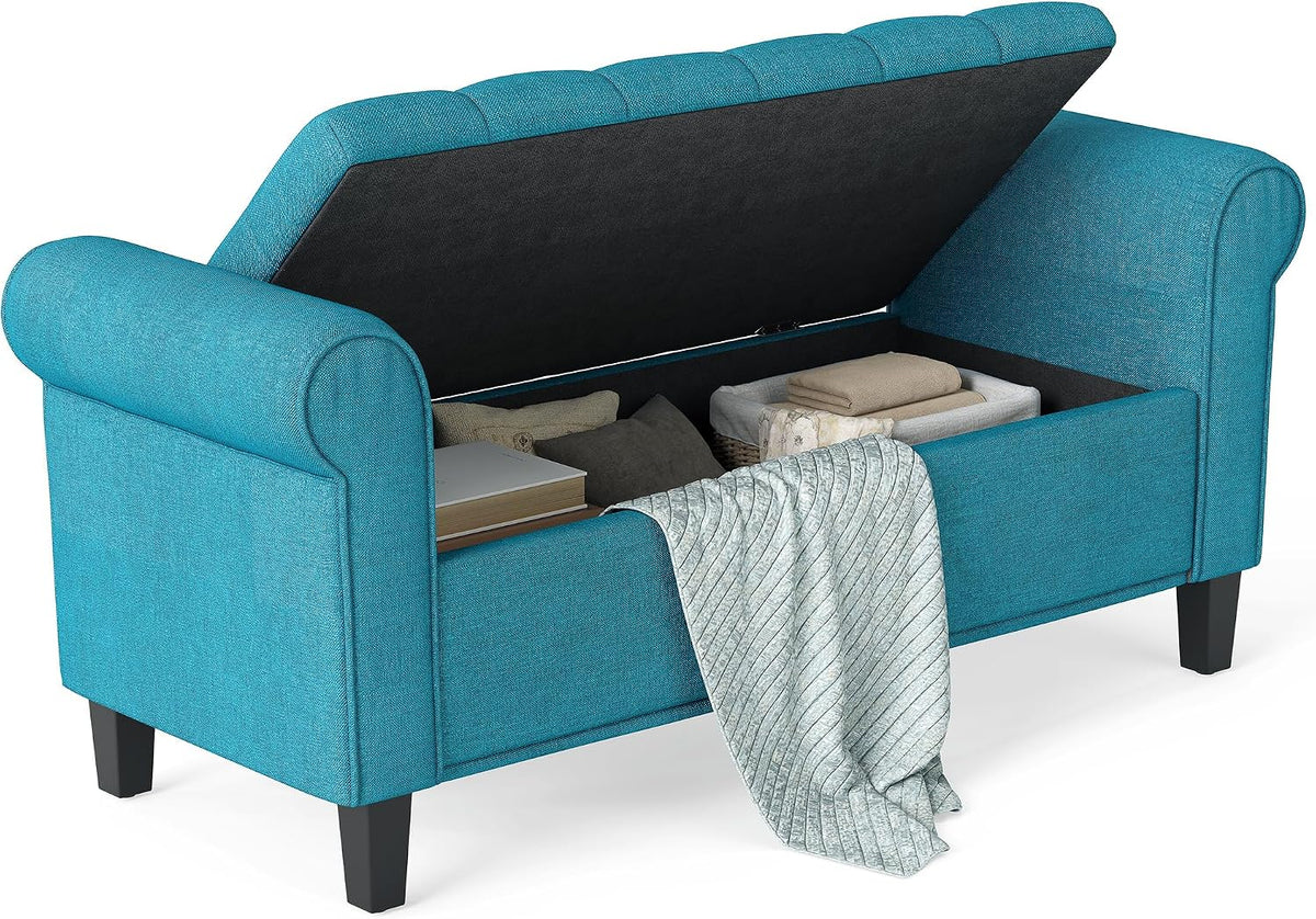 homcom storage ottoman bench 50" with lift top, main product view
