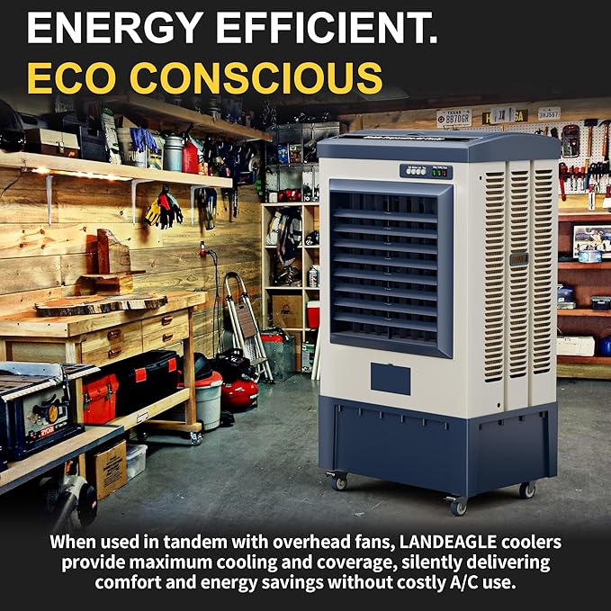 Landeagle 49″ Swamp Cooler Air Conditioner, 6550CFM Portable Evaporative Coolers - Image 8