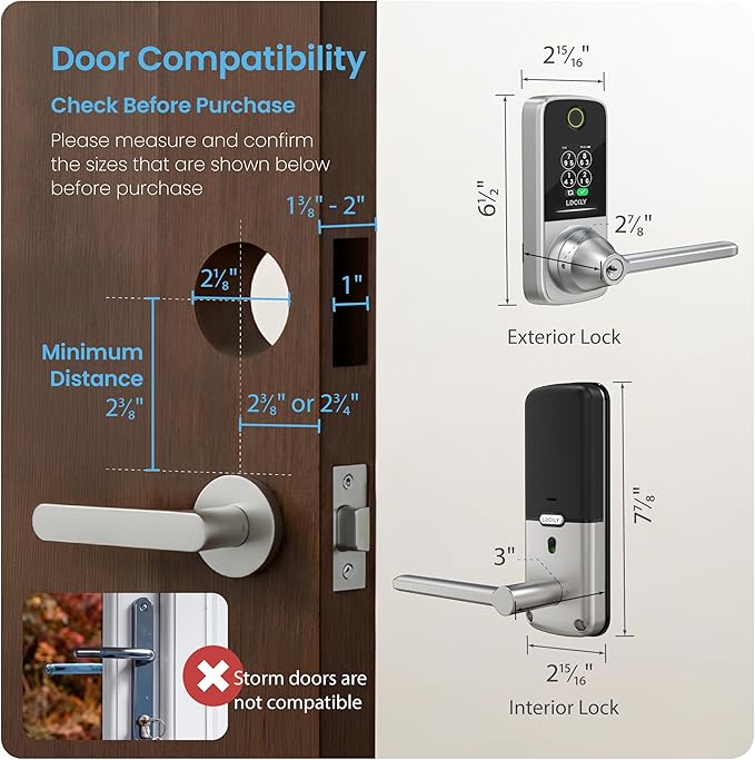 Lockly Smart Lock Secure Pro, Fingerprint Door Lock, Keyless Entry, Built-in - Image 8
