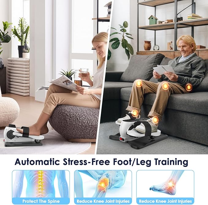 2025 New Under Desk Elliptical Machine, Portable Seated Pedal Exercise Machine - Image 5