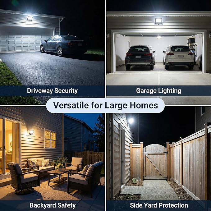 XXBSAZ 100W LED Flood Lights Outdoor, Plug-in & Hardwired Security Lights - Image 8