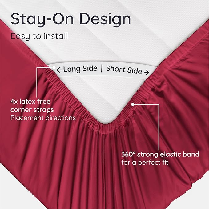 Bambaw 100% Viscose Derived from Bamboo King Size Fitted Sheet, Deep Pocket - Image 5