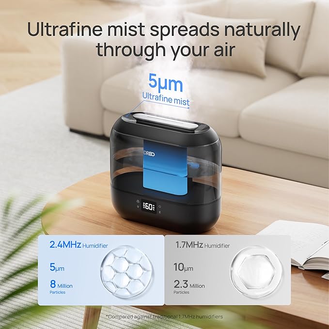 DREO Smart Humidifiers for Bedroom, Top Fill 4L Supersized Humidifier Large Room - Image 7