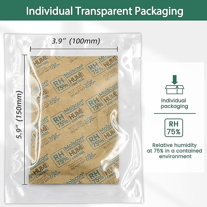 Wisesorb 75% Two-Way Humidity Control Packs, 60 Gram 5 Pack - Image 3
