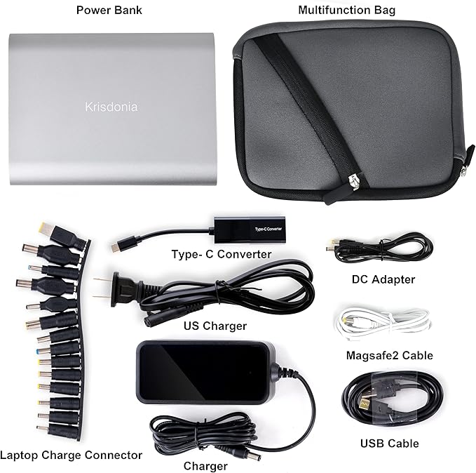 Krisdonia Portable Laptop Charger 185Wh/50000mAh External Battery Pack Power - Image 4