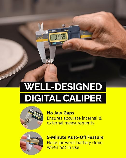 iGAGING Absolute Origin 0-6" Digital Caliper, IP54 Stainless Steel, SPC/USB - Image 7