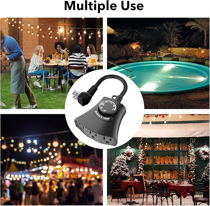HBN Outdoor Light Timer Waterproof, Weatherproof Photocell Dusk to Dawn Light - Image 7