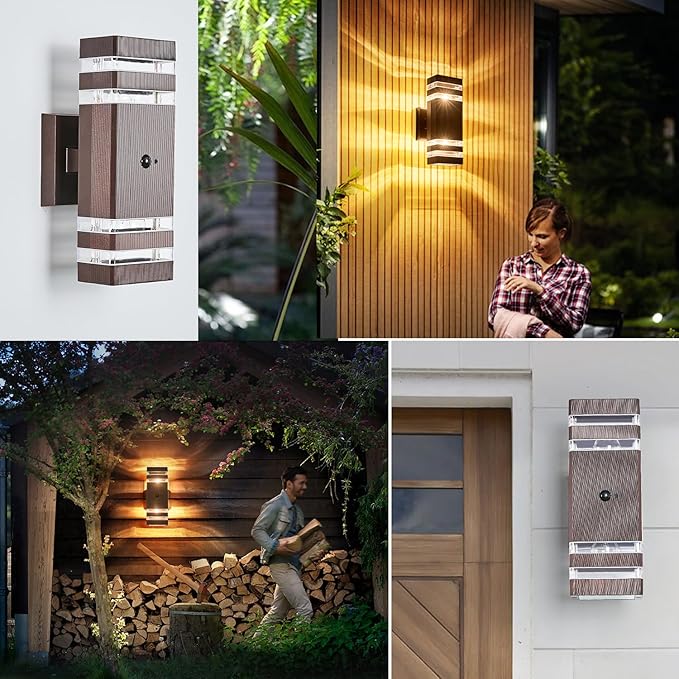2 Pack Oil Rubbed Bronze Outdoor Wall Lights - Image 7