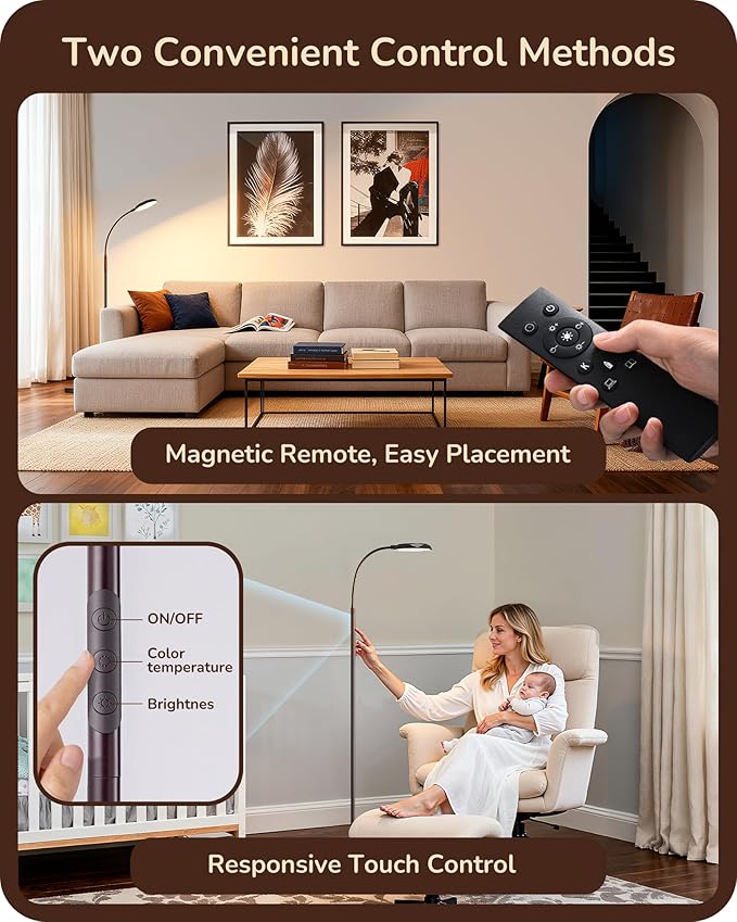 EDISHINE Modern LED Floor Lamp, 1300LM Bright Floor Lamps - Image 5