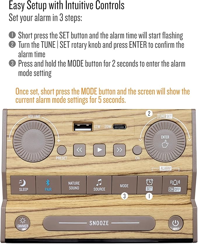 Soundfreaq Sound Rise II, SFQ-16: Bedside Alarm Clock Radio & Bluetooth Speaker - Image 6