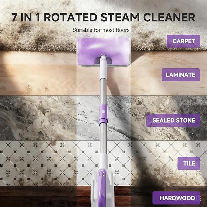 AAOBOSI Steam Mop, 1300W Powerful Detachable Handheld Steamer - Image 2