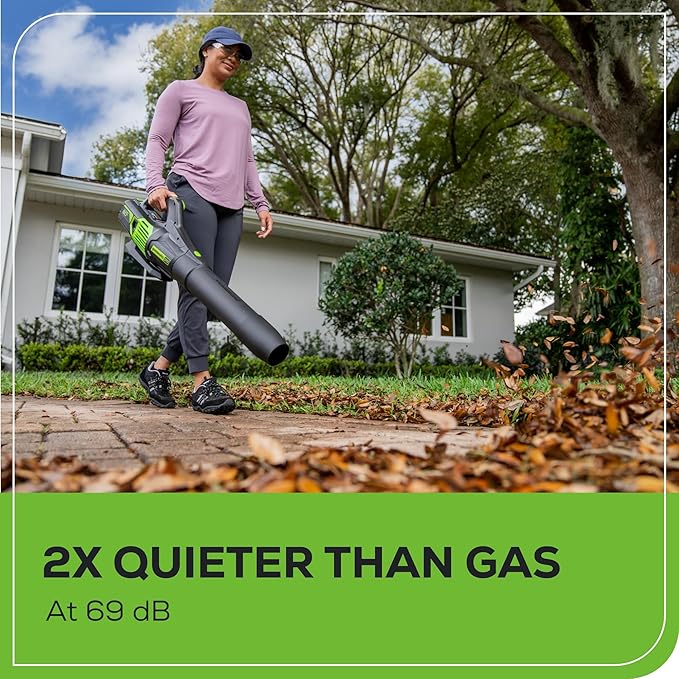 Greenworks 60V Cordless Leaf Blower, High Power, Lightweight & Quiet Operation - Image 5
