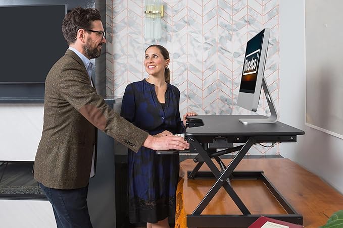 Rocelco 40" Height Adjustable Standing Desk Converter - Image 3