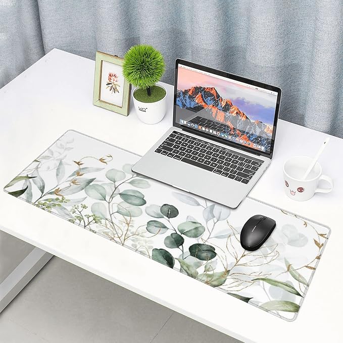 Green Gold Leaves and Branches Extended Big Mouse Pad Large, XL Gaming Mouse - Image 7