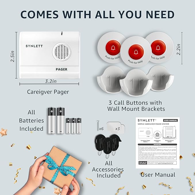SYNLETT Caregiver Pager Wireless Nurse Call Buttons - Image 7