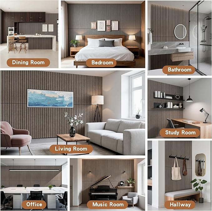 AUTORIFIC Wood Veneer Sound Panels, 10 Pack 47.2”x23.6” Wall Panels, Decorative - Image 7