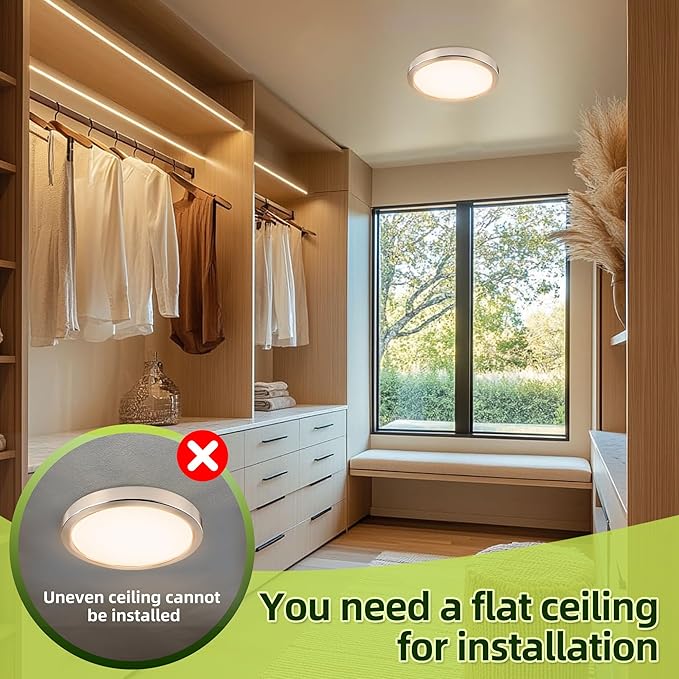 hykolity 2 Pack 9 Inch Selectable CCT LED Round Flat Panel Light, 18W 1800LM - Image 4