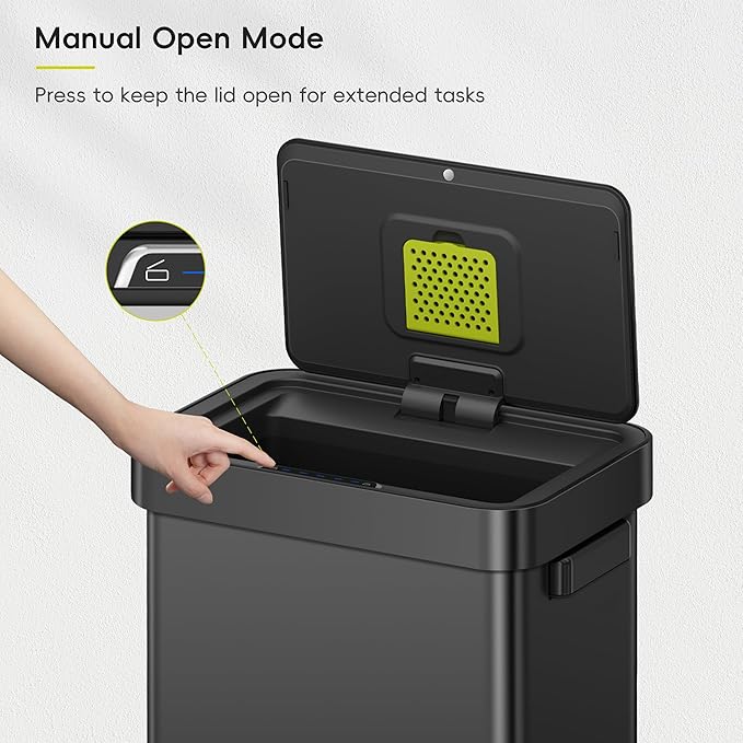 EKO Deluxe Mirage-T 50 Liter / 13.2 Gallon Touchless Rectangular Motion Sensor - Image 4