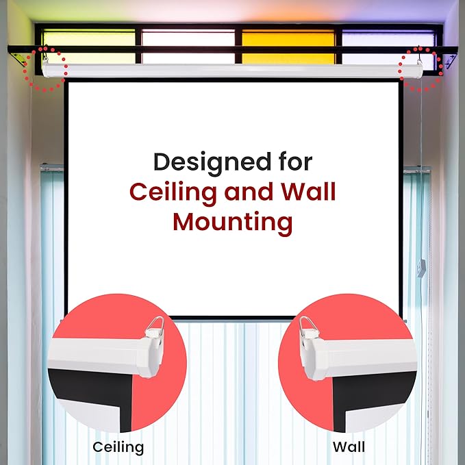 Pyle Manual Pull Down Projector Screen - Image 6