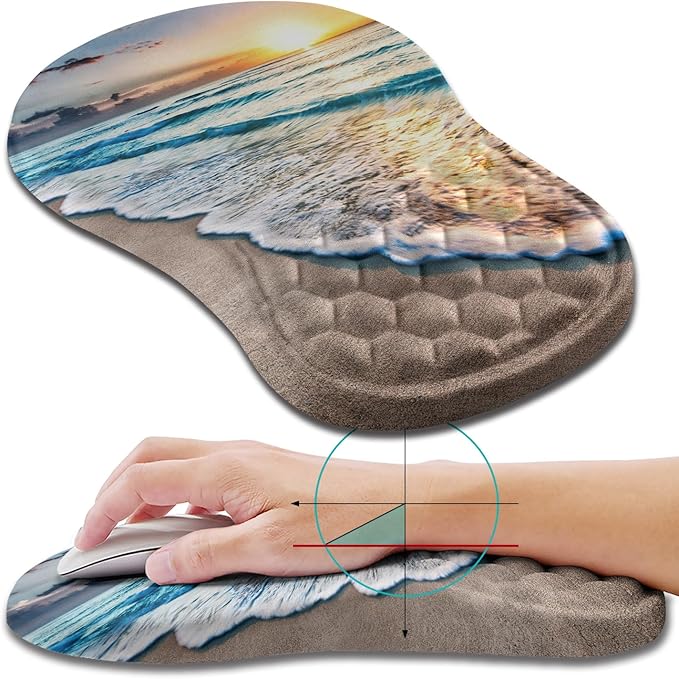 Hokafenle Ergonomic Mouse Pad Wrist Support, Wrist Rest Mousepad by Hokafenle