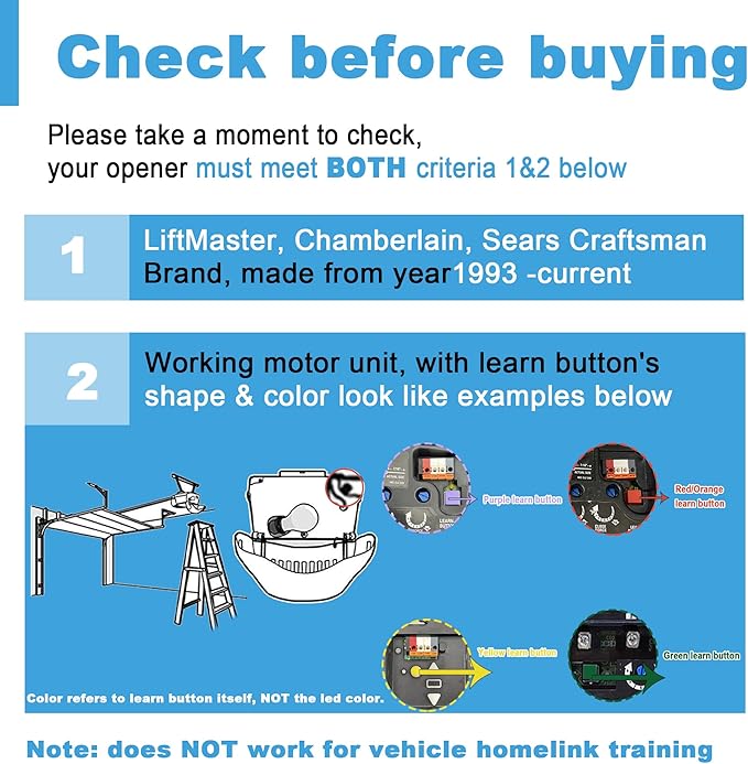 Garage Door Opener Keypad with 2 Garage Door Opener Remote - Image 3