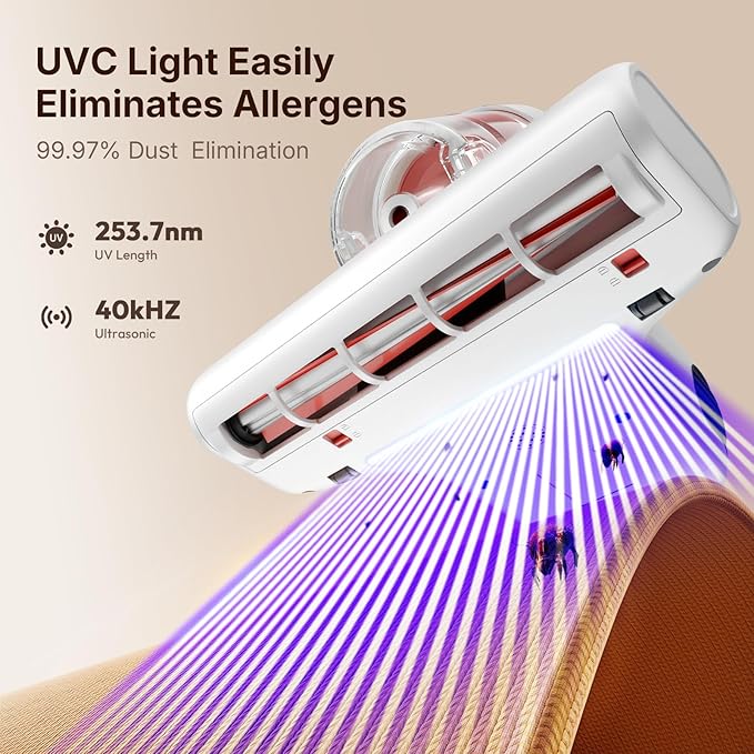 JIGOO J200 Improve Sleep Mattress Vacuum Cleaner Uv Sanitizing, Deep Cleaning - Image 3