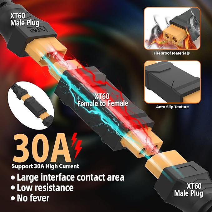 Magiclifee XT60 Female to Female Connector Adapter, XT60 Connector No Wire - Image 4