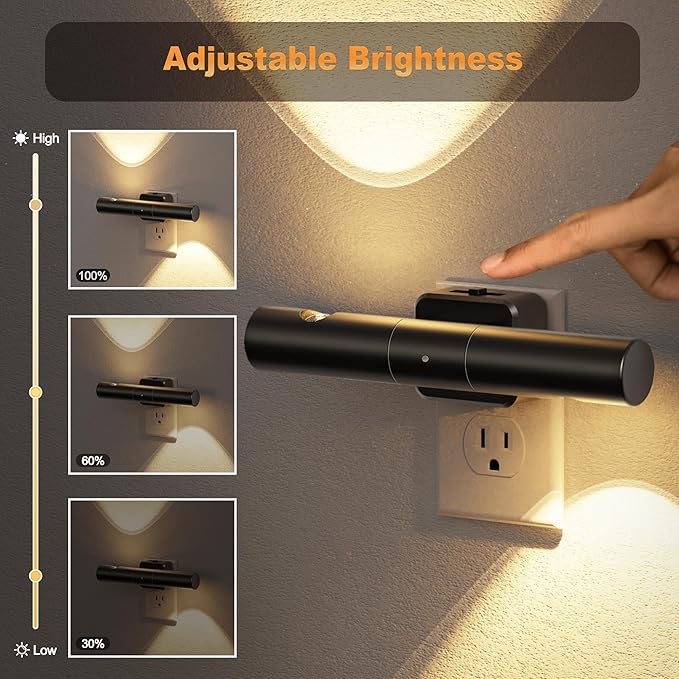 JandCase LED Night Light, Modern Night Lights Plug into Wall, Soft White 3000K - Image 2