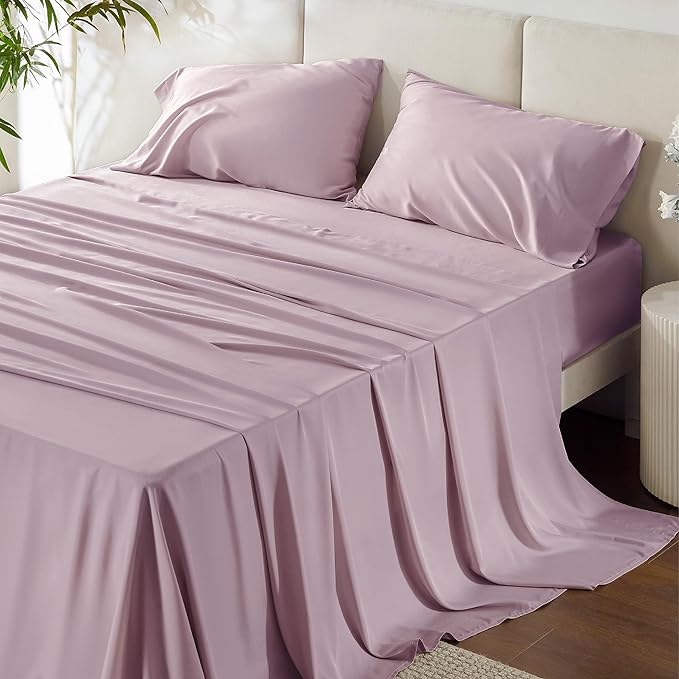 Bedsure Full Size Bed Sheets, Cooling Sheets, Rayon Derived from Bamboo by BEDSURE