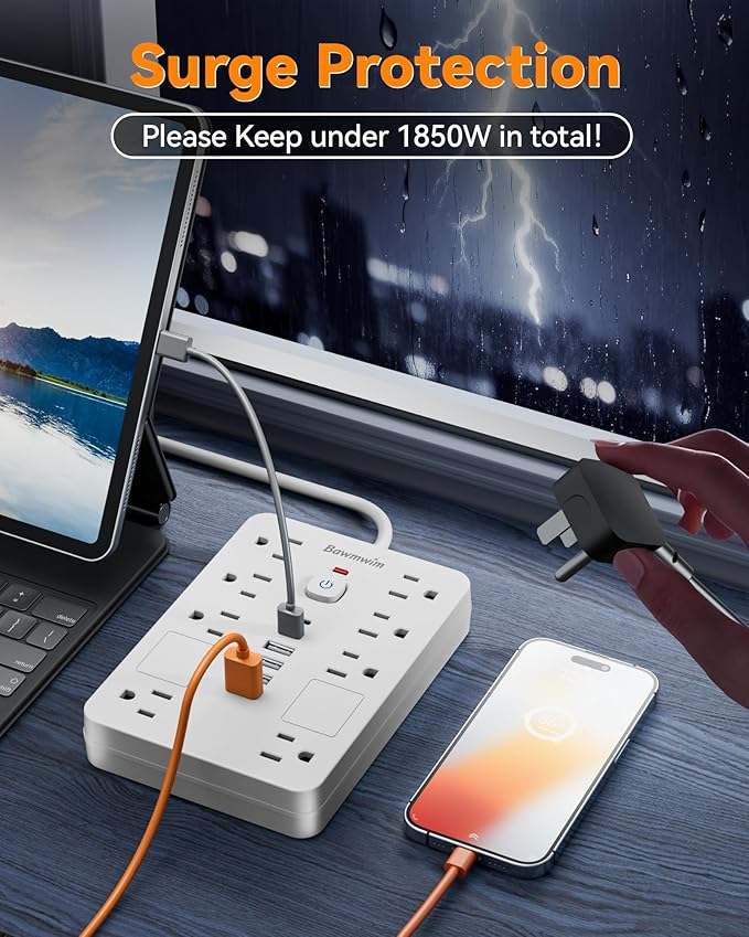 Bawmwim Surge Protector Power Strip - Image 6